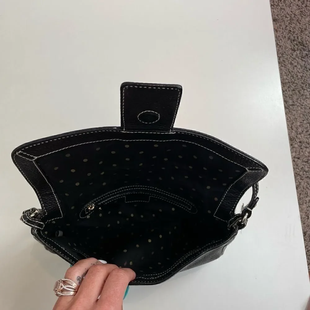 EUC Kate Spade Saffiano Leather Black Dome Clutch Purse